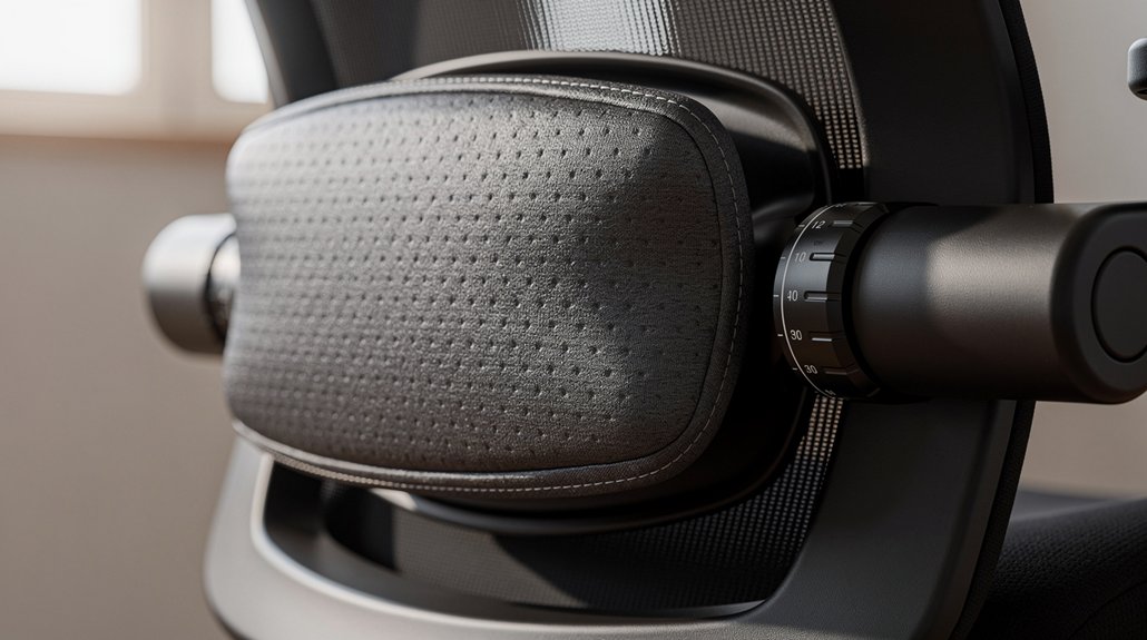 adjust lumbar cushion depth and firmness