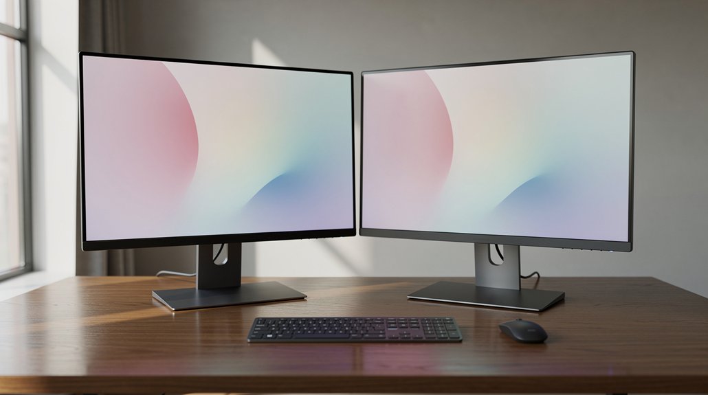 arm s length dual monitor setup guidance