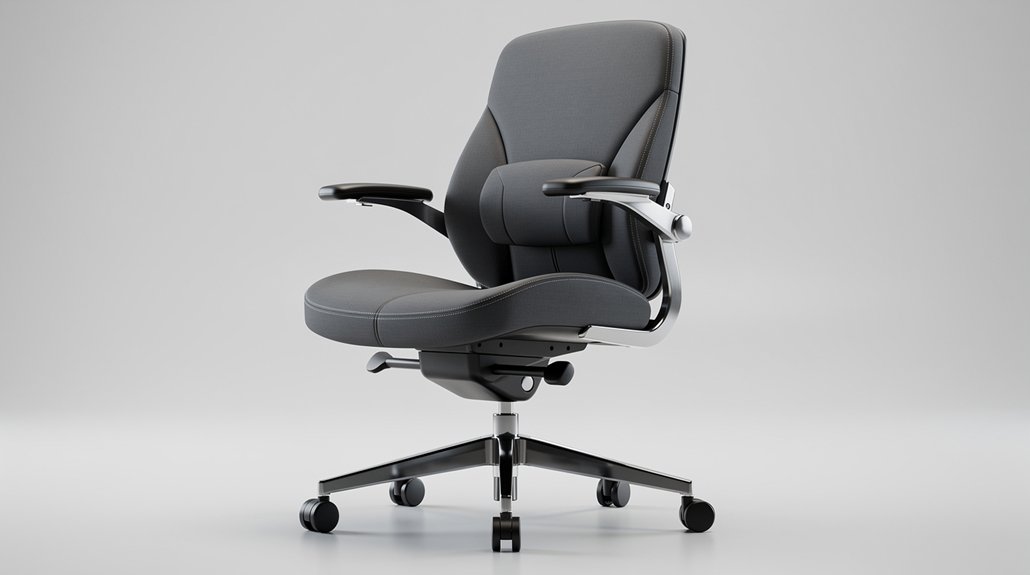 armrests support relaxed shoulders elbows at 90