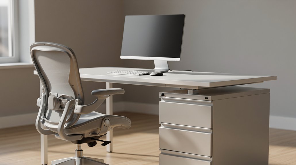cabinet height aligns with monitor