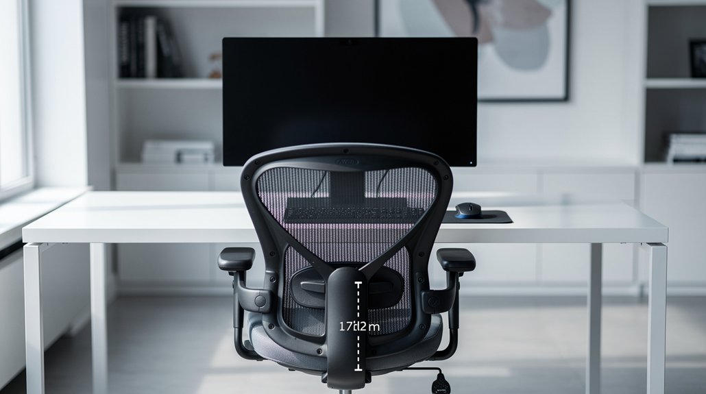 chair height keeps monitor distance optimal