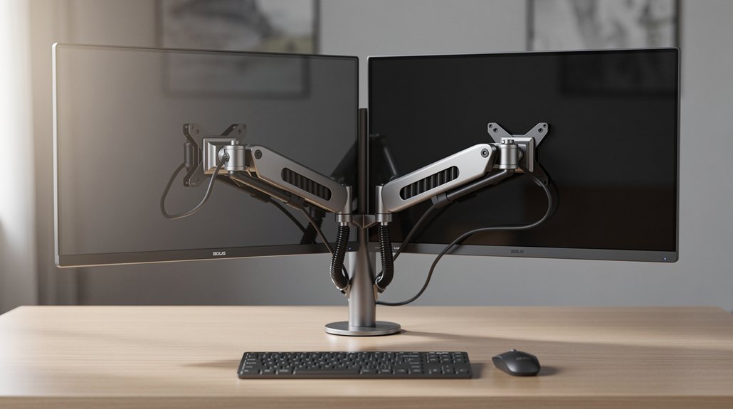choose appropriate dual monitor mounting setup