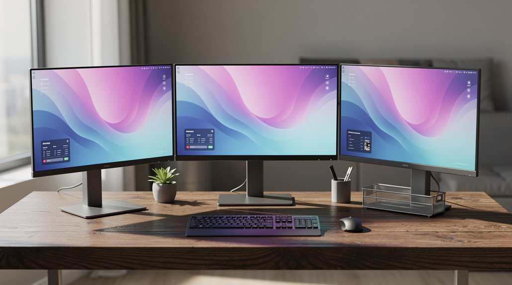 dual monitors equal comfortable distances