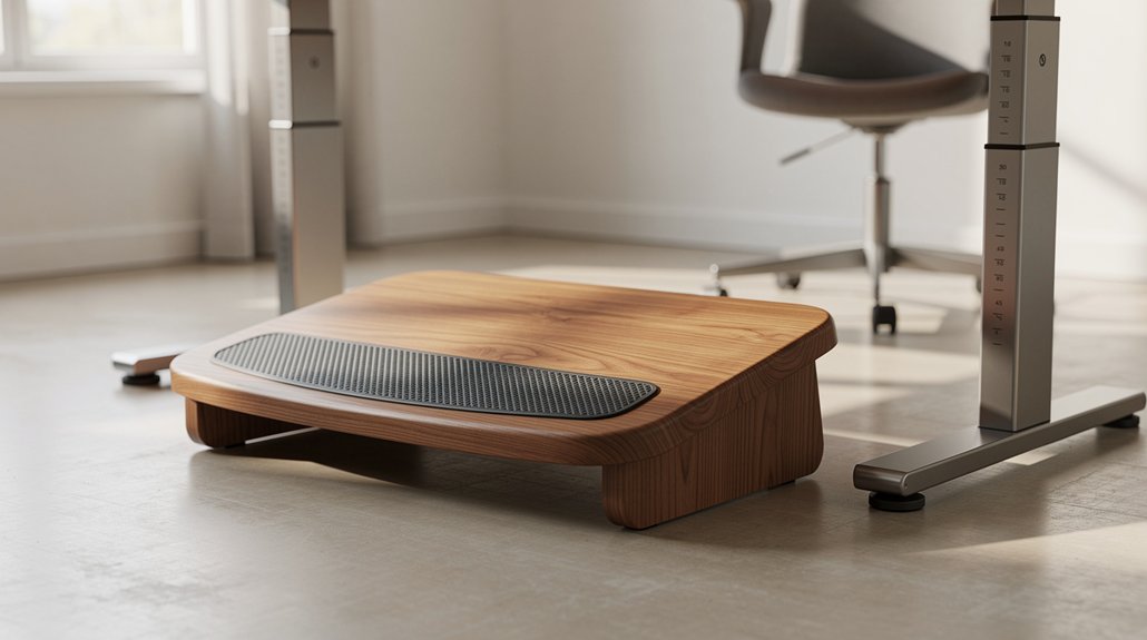 ergonomic adjustable non slip tilt footrest