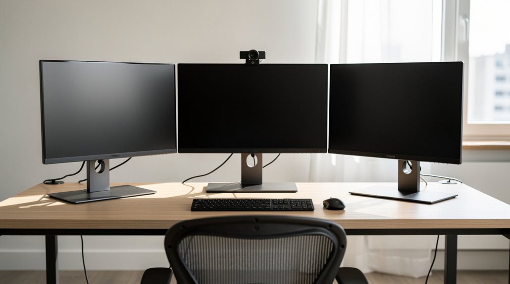 evenly aligned dual monitors reduce strain