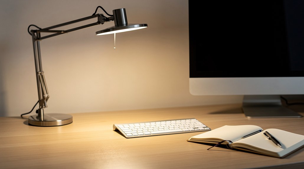 lamp height tilt for glare reduction