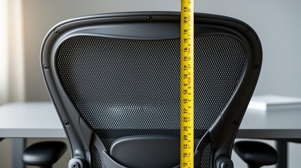 measure chair back support accurately