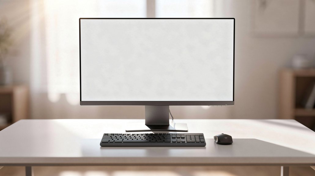 monitor centered eye level arm s length