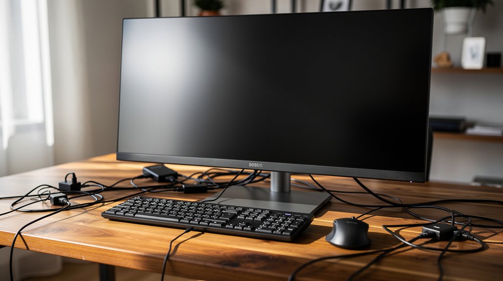 monitor height distance glare misalignment