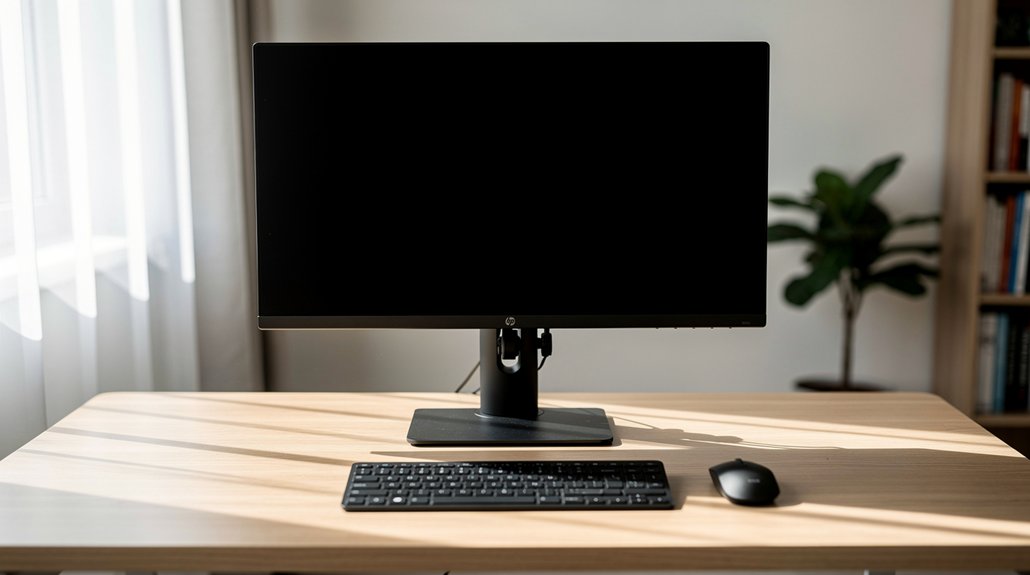 monitor top at eye level slight tilt