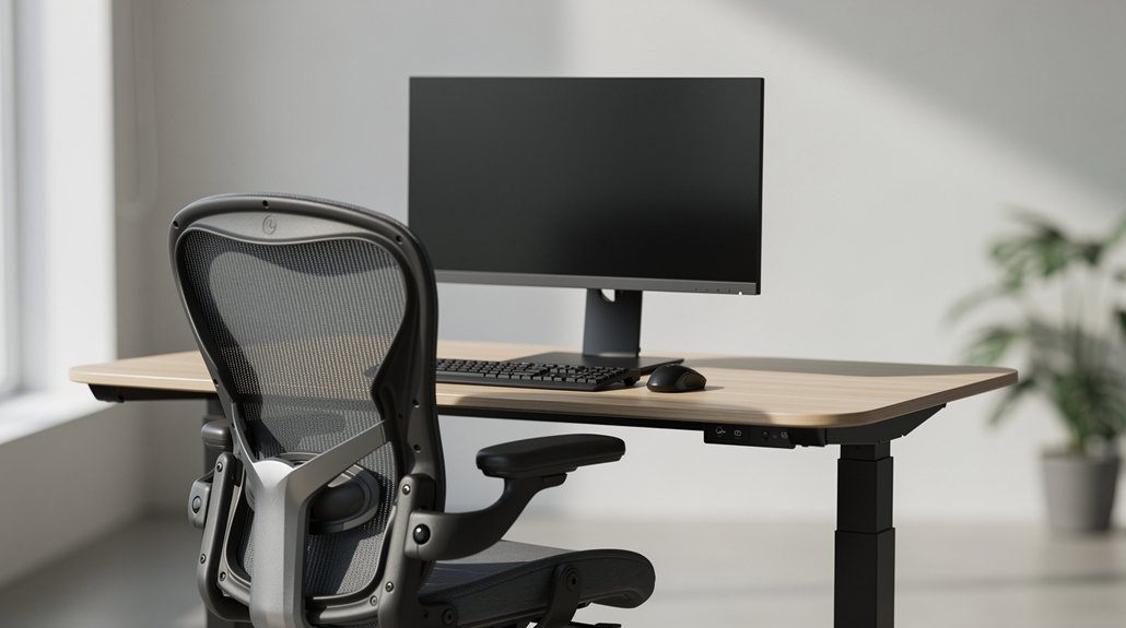 neutral posture chair height eye level screen