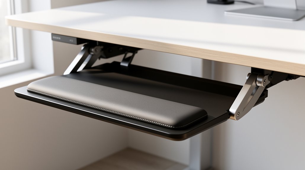 optimal keyboard tray wrist health positioning