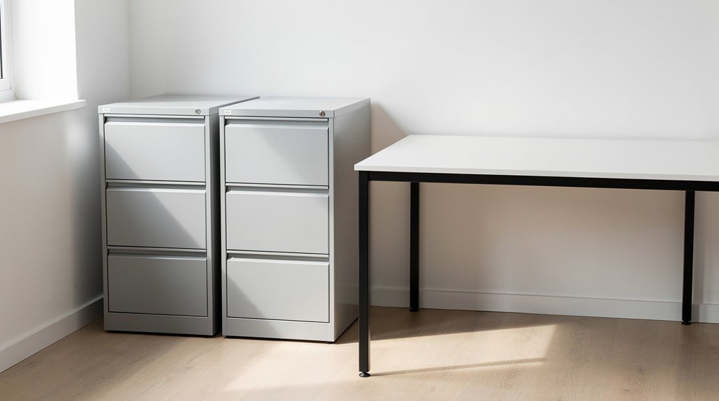 side rear or perpendicular cabinet placement