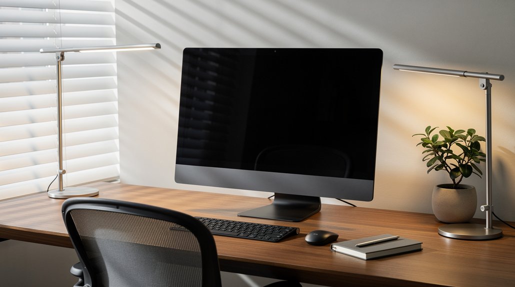 soft lighting minimizes glare