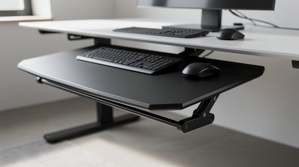 tilt tray to negative angle for relief