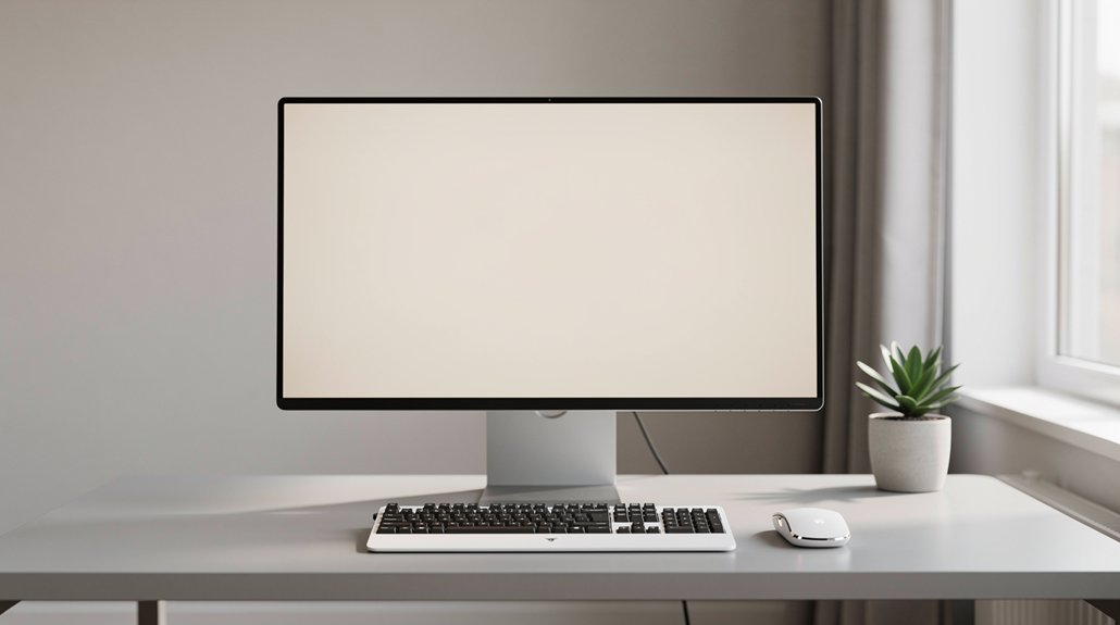 top edge monitor at eye level