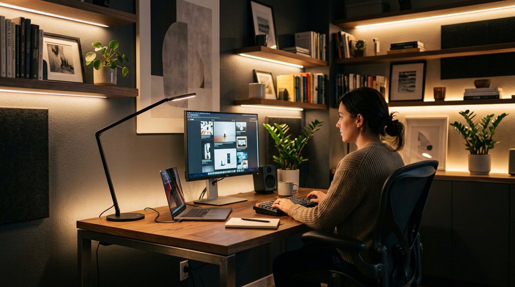 accent lighting reduces eye strain