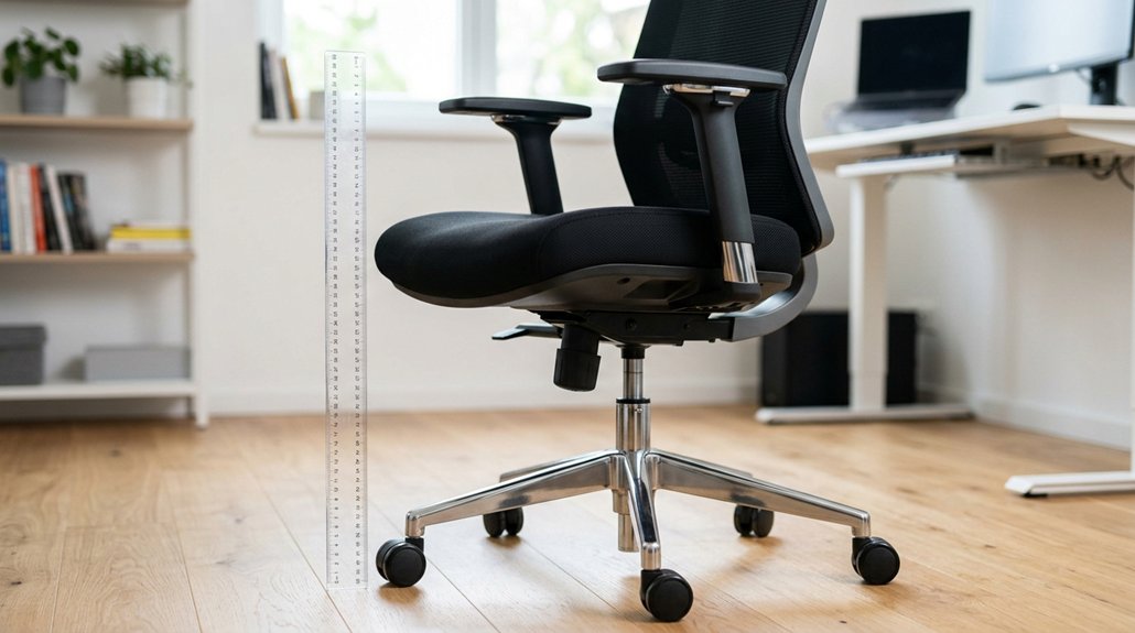 accurate office chair height