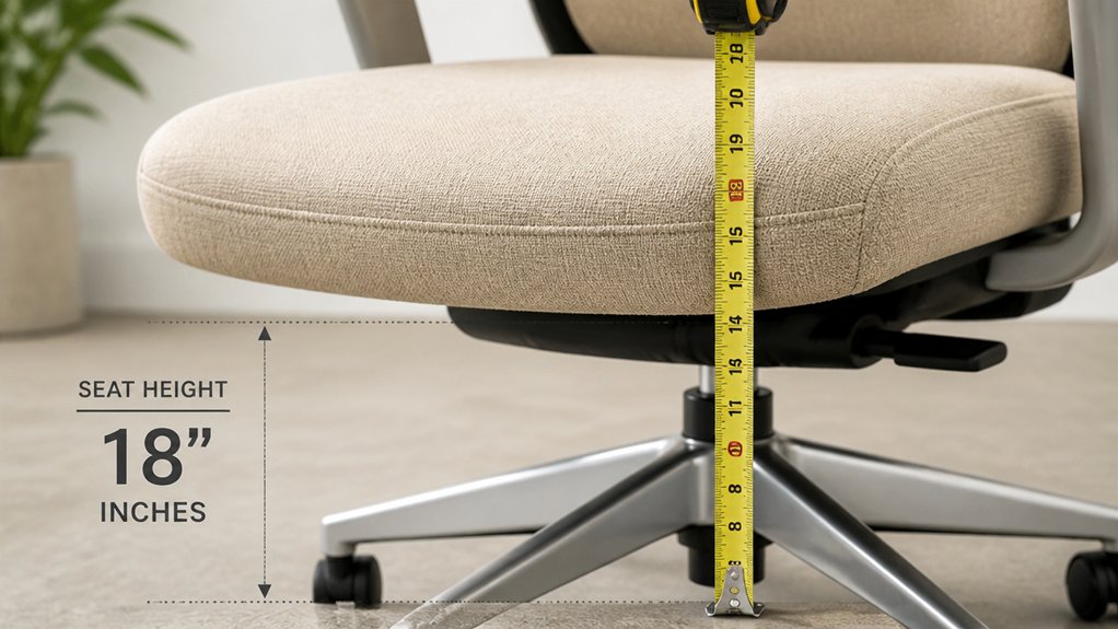 accurate office chair measurement