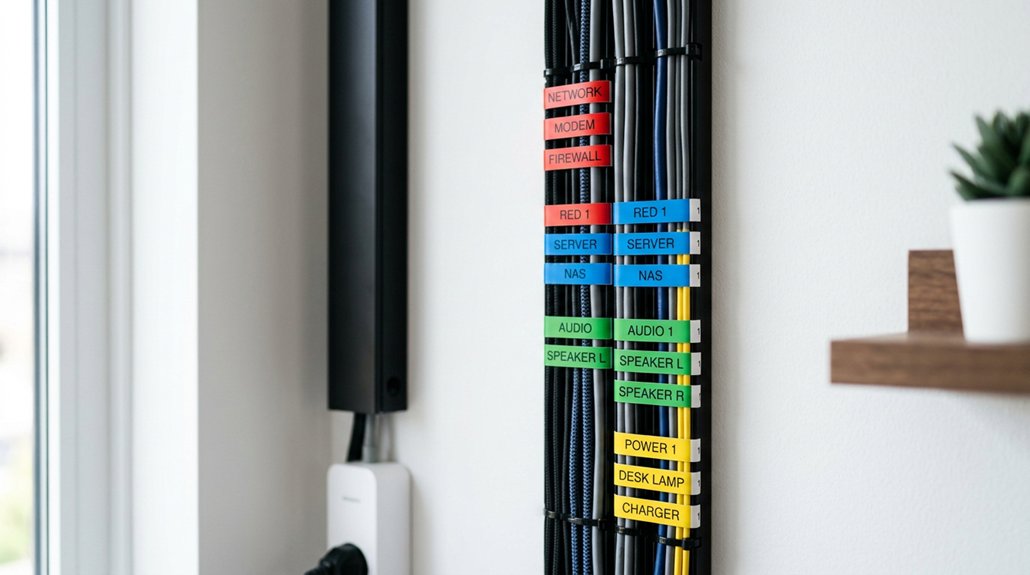 color code and label cables
