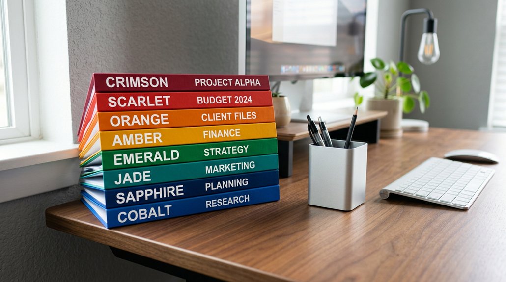 color code folders for clarity