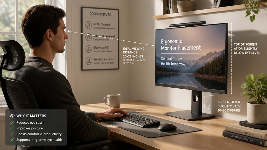 correct ergonomic monitor positioning