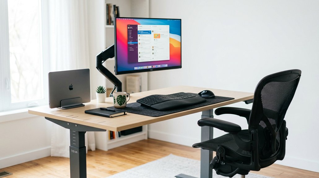 correct standing desk posture