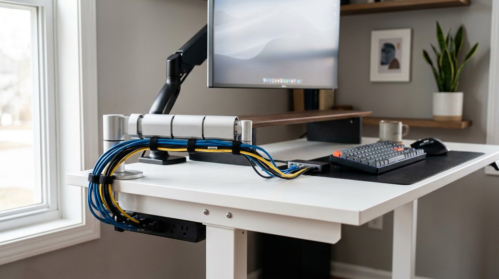 desk and equipment preparation
