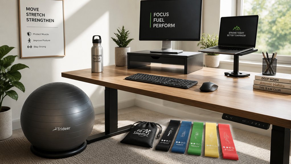 desk exercises for muscle