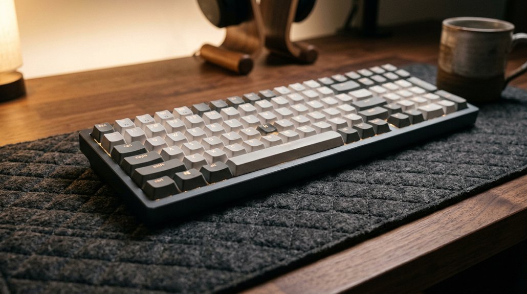 desk mats reduce typing noise