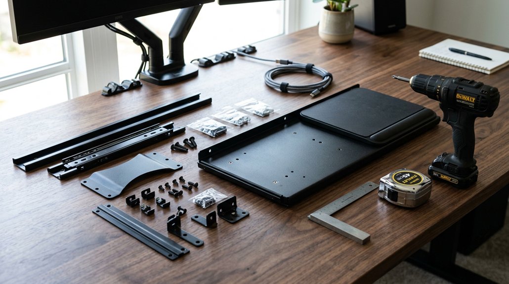 desk preparation for keyboard