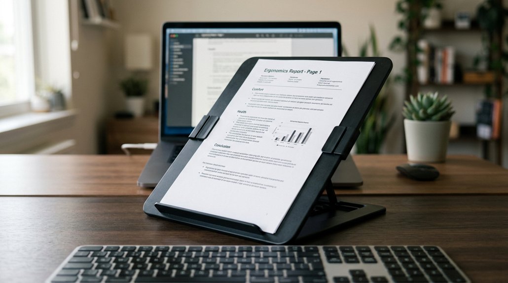 document holder reduces strain