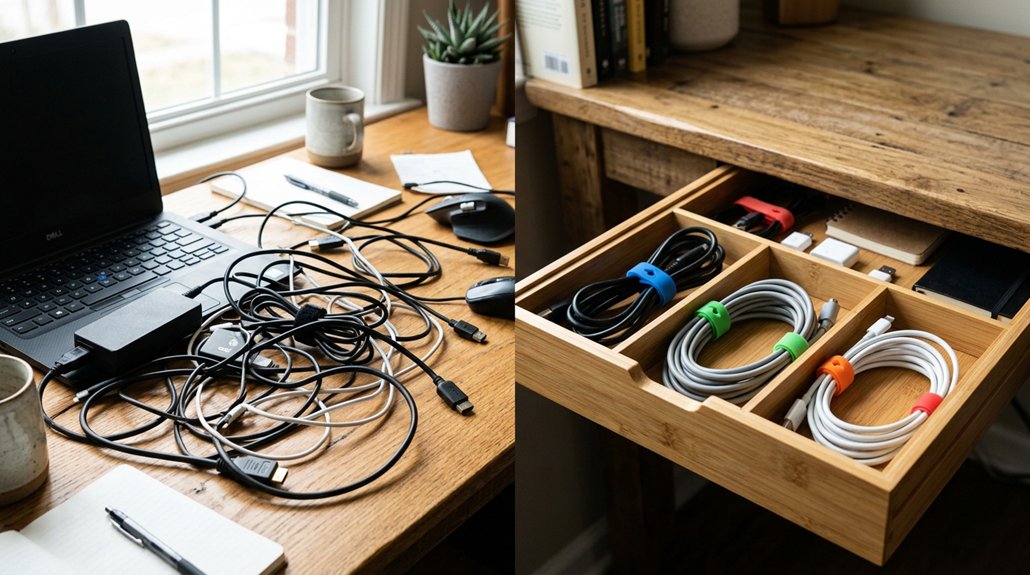 effective laptop cable organization