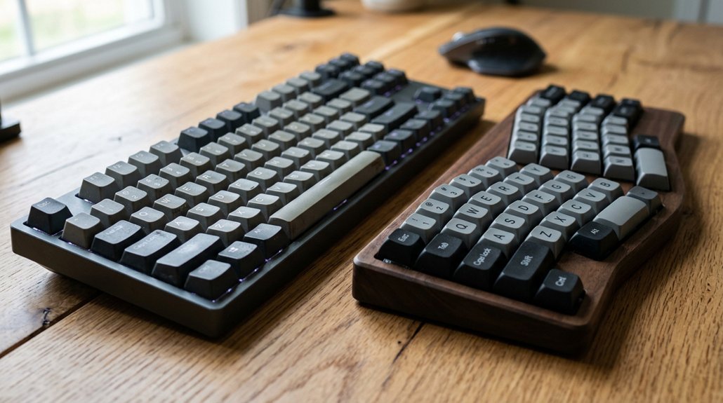 efficient ergonomic typing design