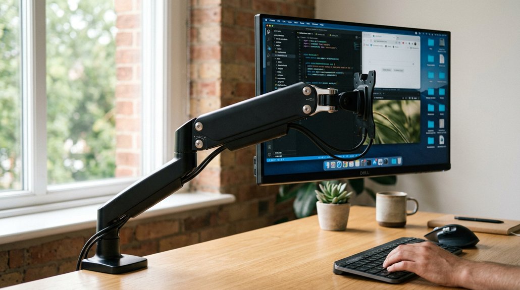 ergonomic adjustable monitor positioning