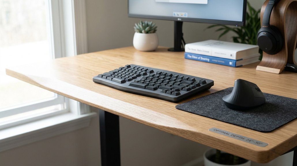 ergonomic adjustable organized workspace setup