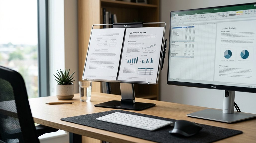 ergonomic document placement tips