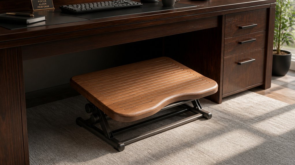 ergonomic footrest enhances posture