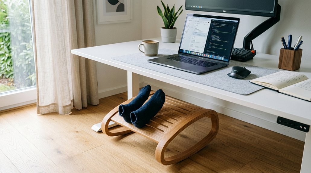 ergonomic footrest rocking posture