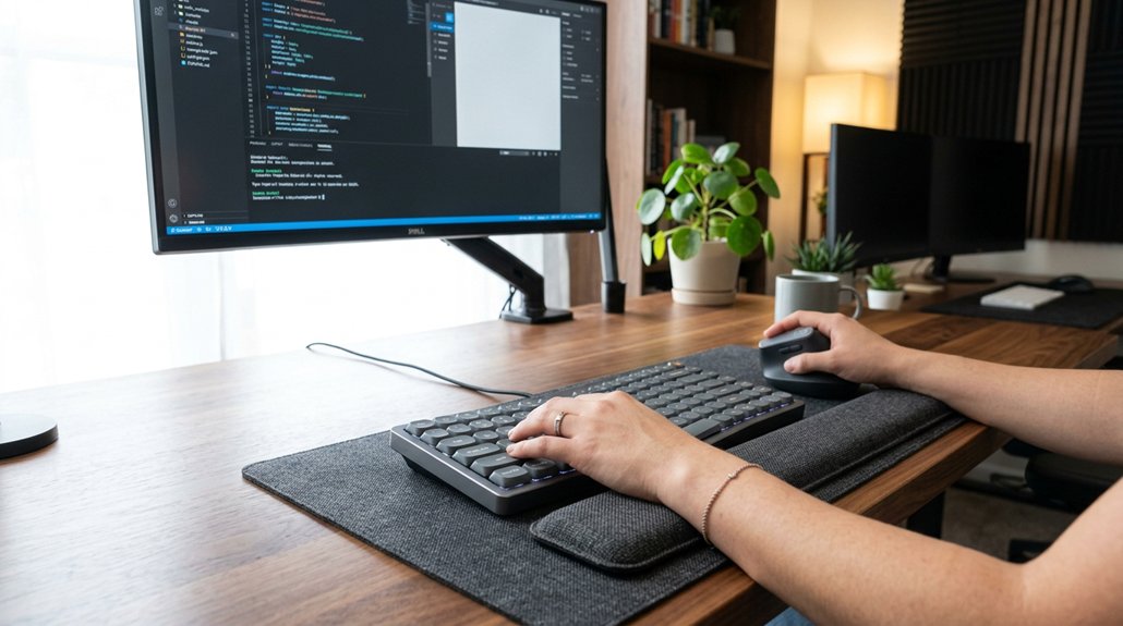 ergonomic keyboard and mouse placement