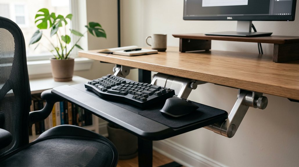 ergonomic keyboard tray position