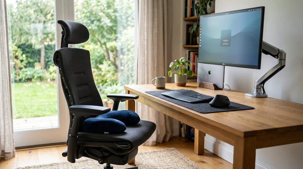 ergonomic supports reduce discomfort