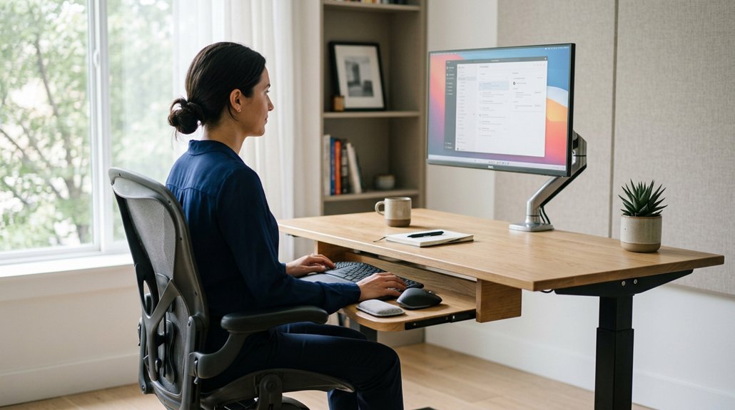 ergonomic workspace shoulder support