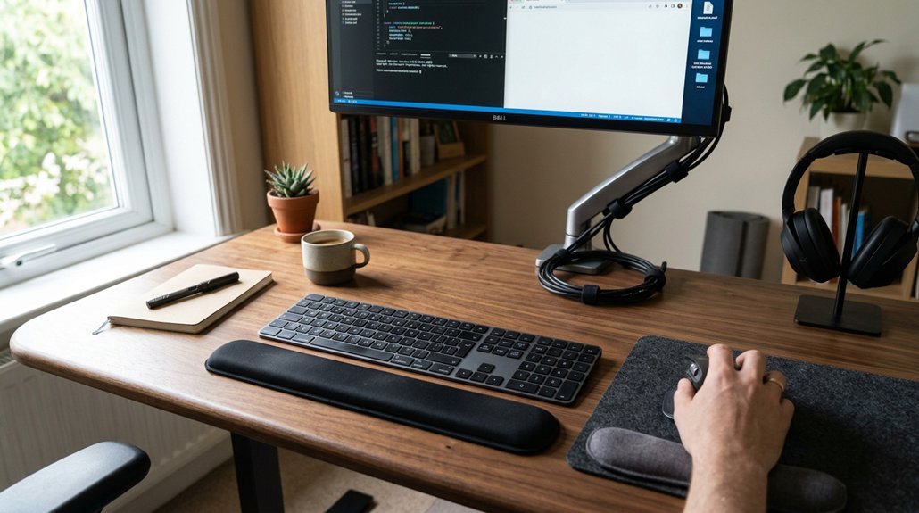 ergonomic wrist support setup