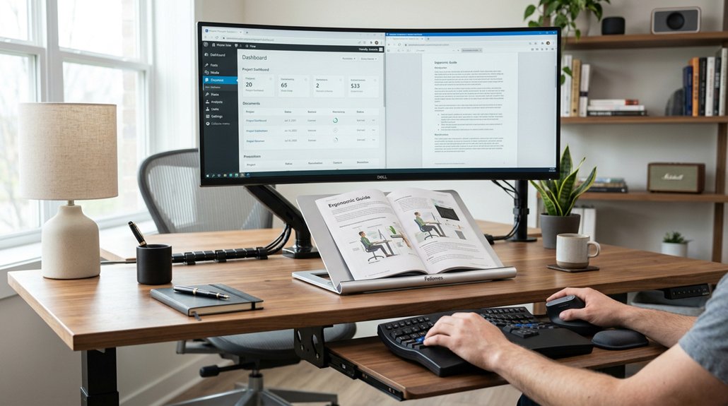 eye level document holder placement