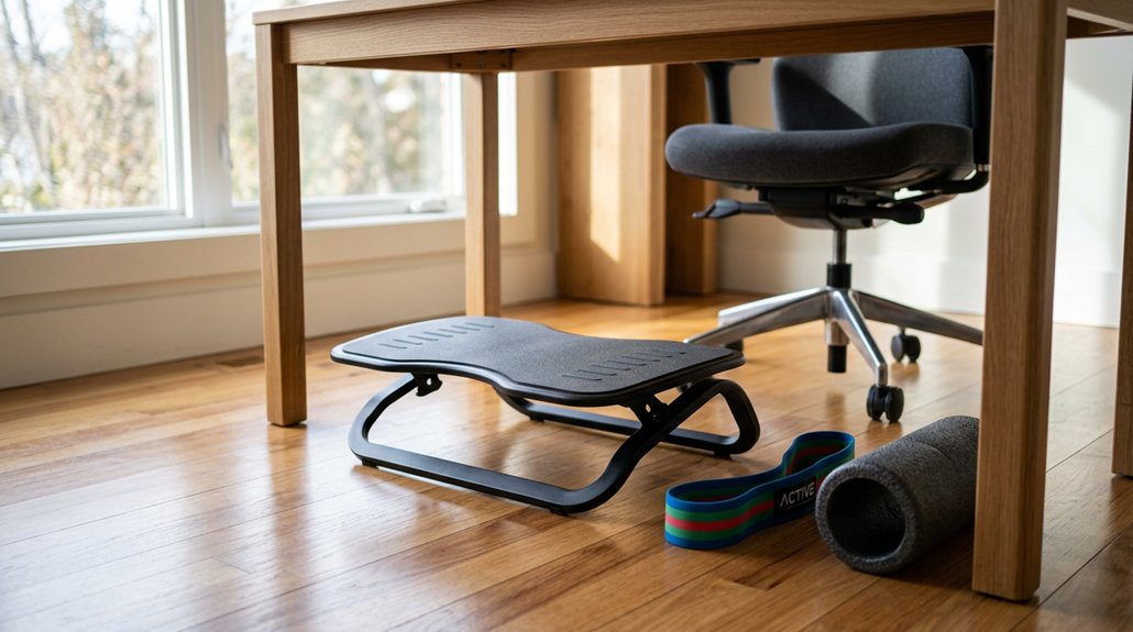 footrest and leg exercises