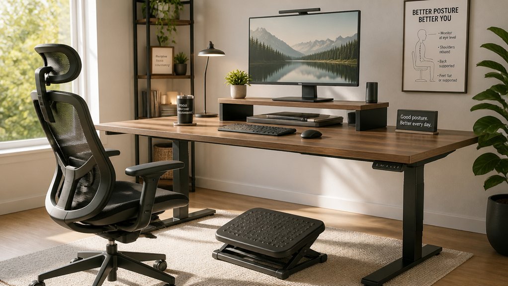 footrest improves posture alignment