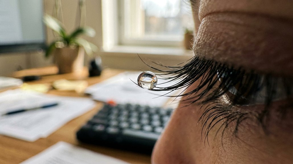 increase blinking to moisturize