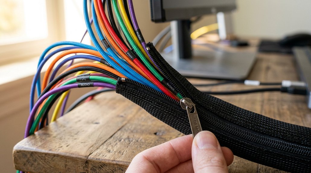 insert and zip cables