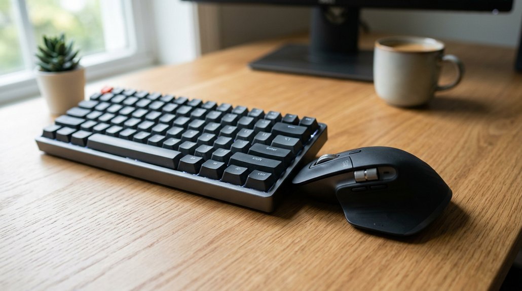 keep mouse near keyboard